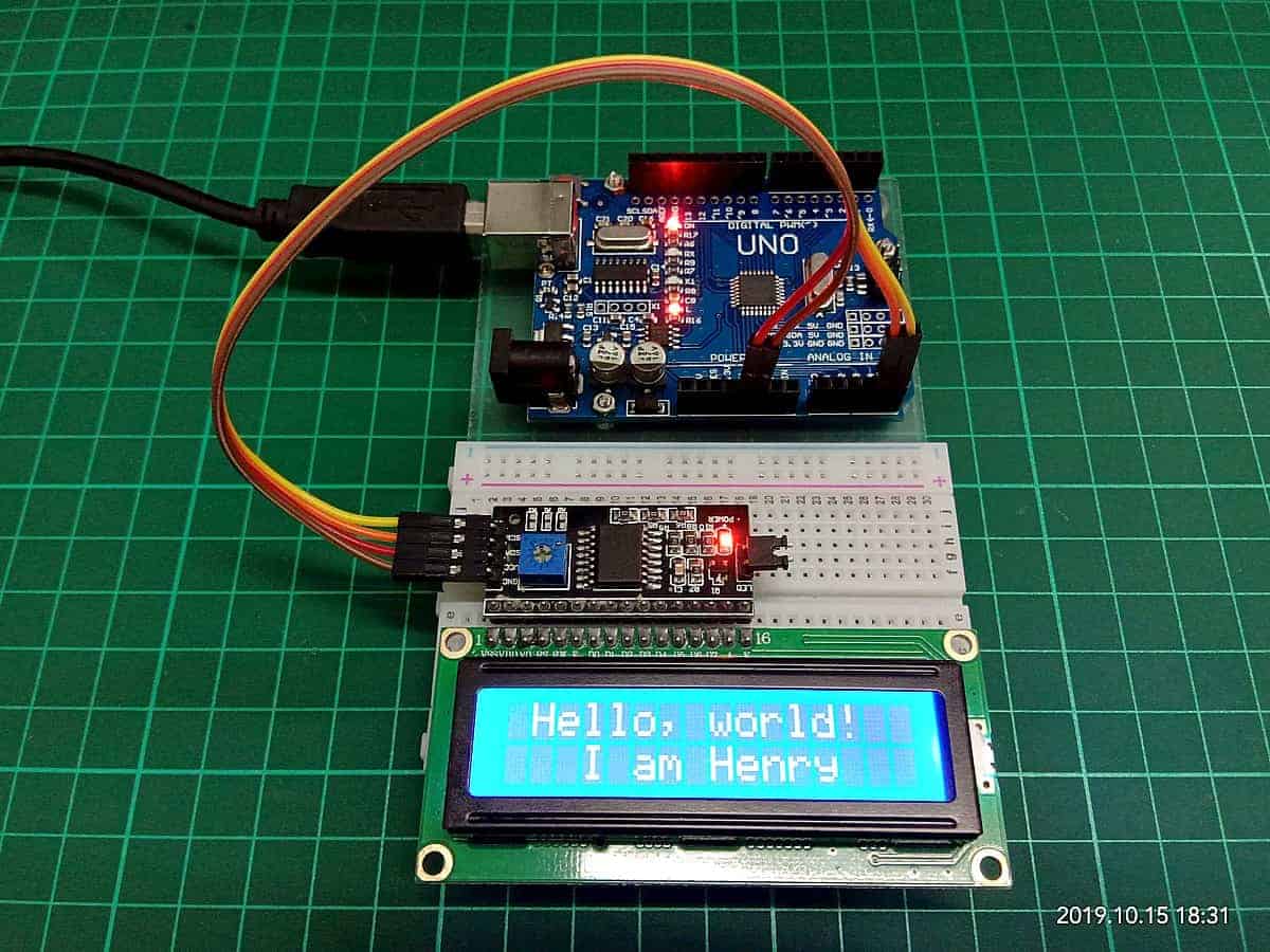 Arduino Display Data Using IIC LCD Module 