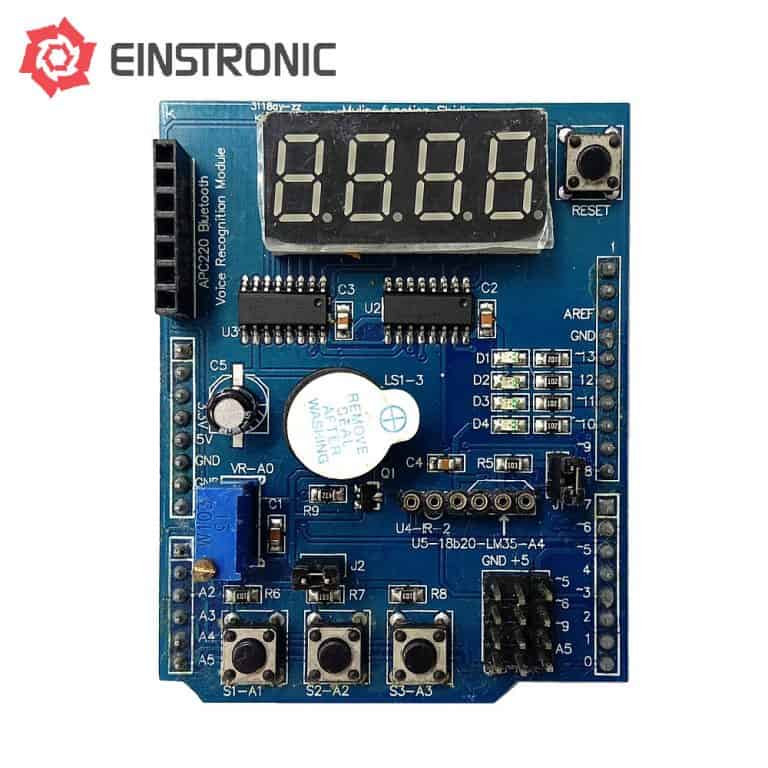 Multifunction Learning Shield for Arduino Uno - Einstronic Enterprise