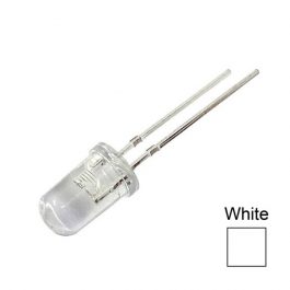Super Bright LED 5mm – White (5pcs)