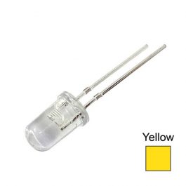 Super Bright LED 5mm – Yellow (5pcs)